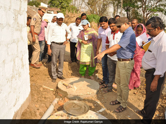 Toilet construction in rural areas.